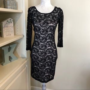 Mimi Chica Black Lace Mini Dress